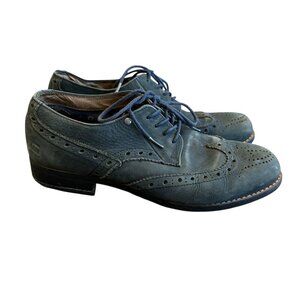 G-Star Raw Originals Lace-Up Loafers Shoes Leather Green Oxfords Size 7 Men's